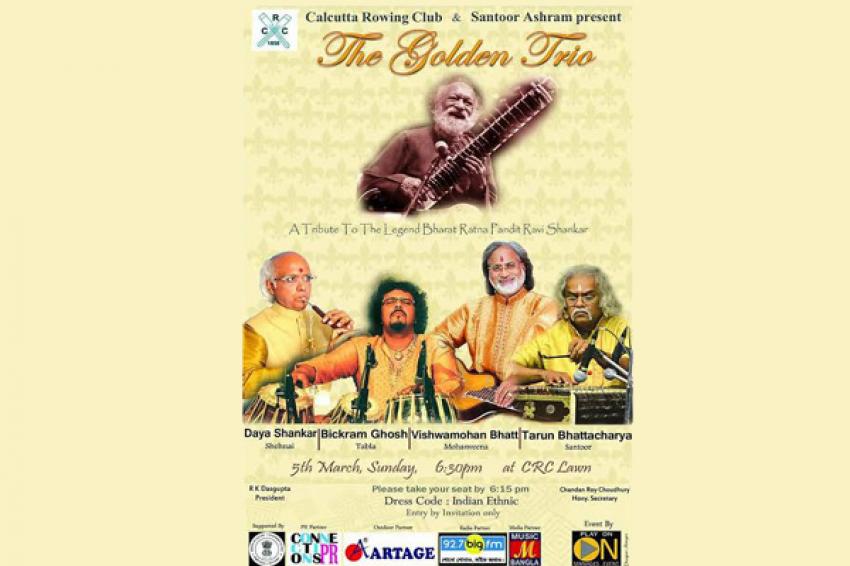 Calcutta Rowing Club & Santoor Ashram presents The Golden Trio Calcutta Rowing Club & Santoor Ashram presents The Golden Trio