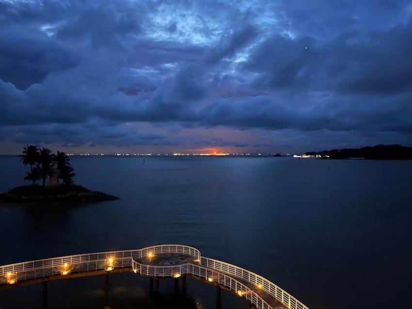 A twilight view of the South China Sea from Doulos Phos The Ship Hotel 