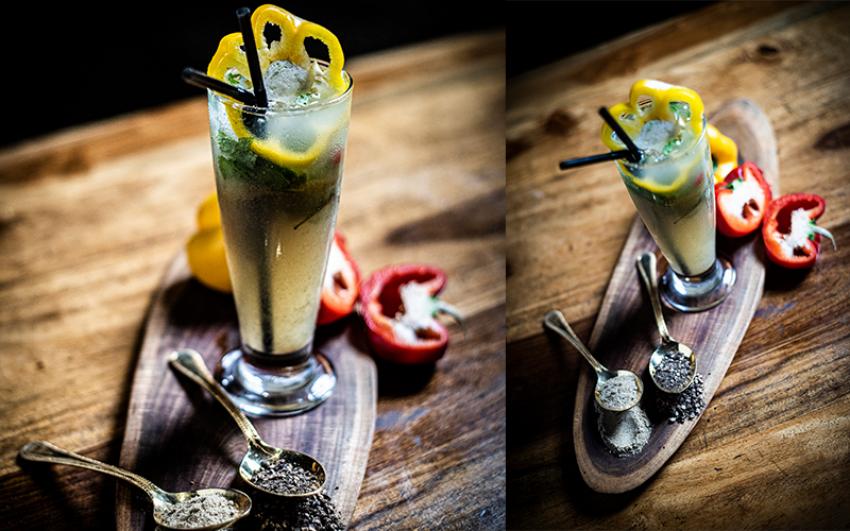 Chatpata – White Rum, Bell peppers, Lime, Mint and Jaljeera