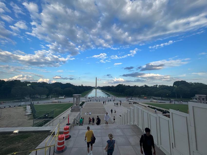 Image: The Lincoln Memorial overlooks the grand vista of the National Mall.