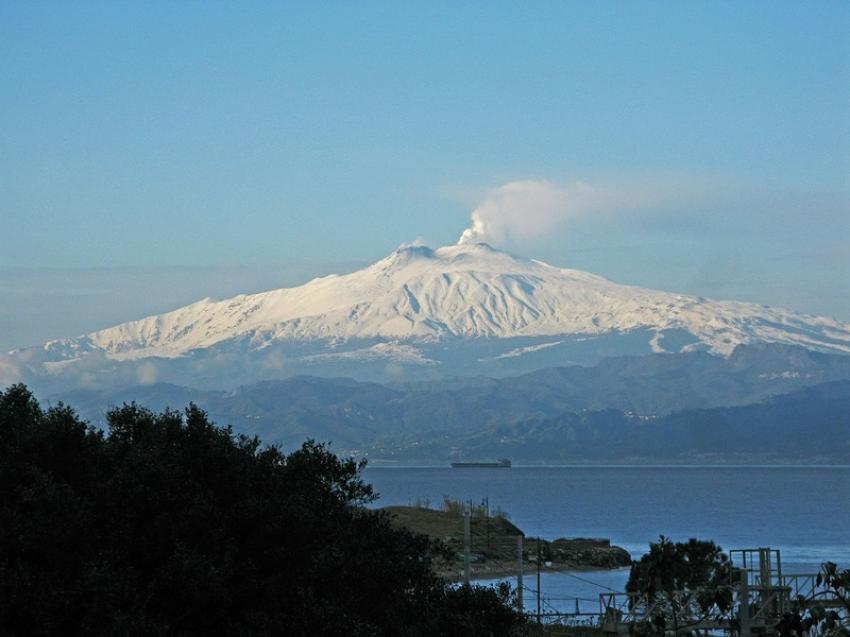 View of Mount Etna from Sicily