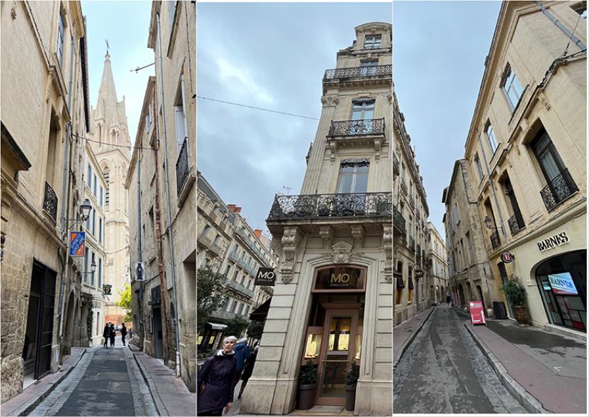 Montpellier old town has alleyways lined by beautiful stone buildings. Image by Sujoy Dhar. 