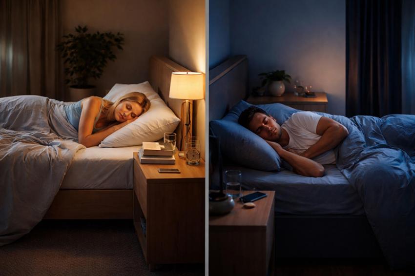 Couples choose separate bedrooms for a peaceful night while keeping their relationship strong. Photo: AI-generated