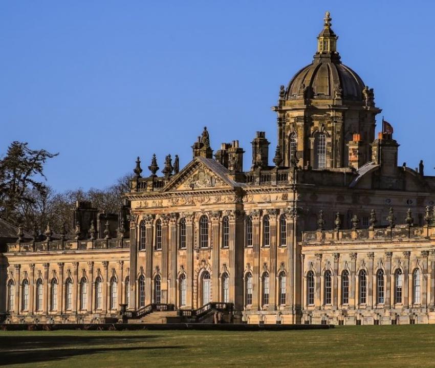 Castle Howard in York appears as Clyvedon Castle, the honeymoon retreat of Simon Basset and Daphne Bridgerton. Photo: Castle Howard FB