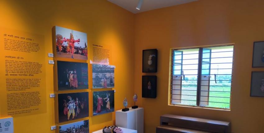 Artefacts inside the Chhau Museum.