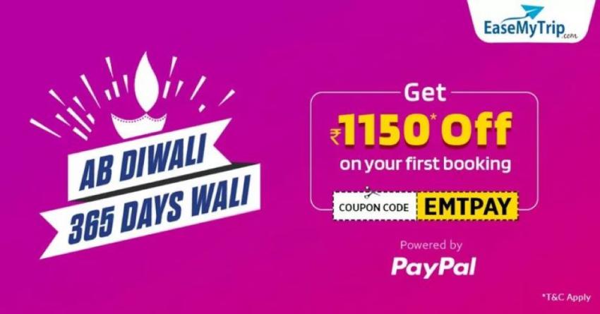 EaseMyTrip offers discount on travel fares in Diwali EaseMyTrip offers discount on travel fares in Diwali