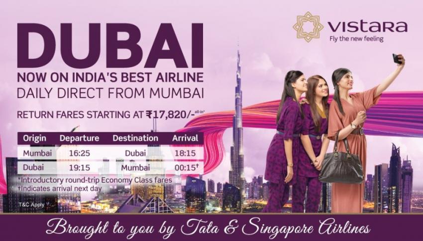 Vistara to operate daily direct flights to Dubai from Aug 21