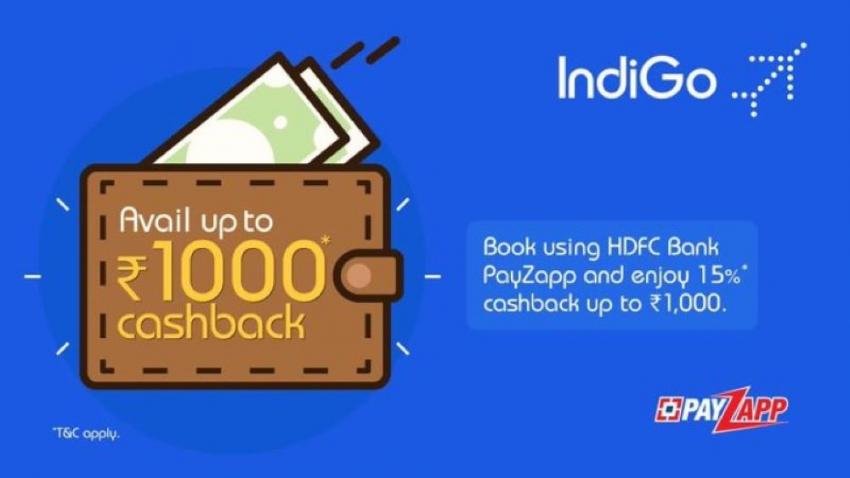 IndiGo offers 15 per cent cashback on flight bookings IndiGo offers 15 per cent cashback on flight bookings