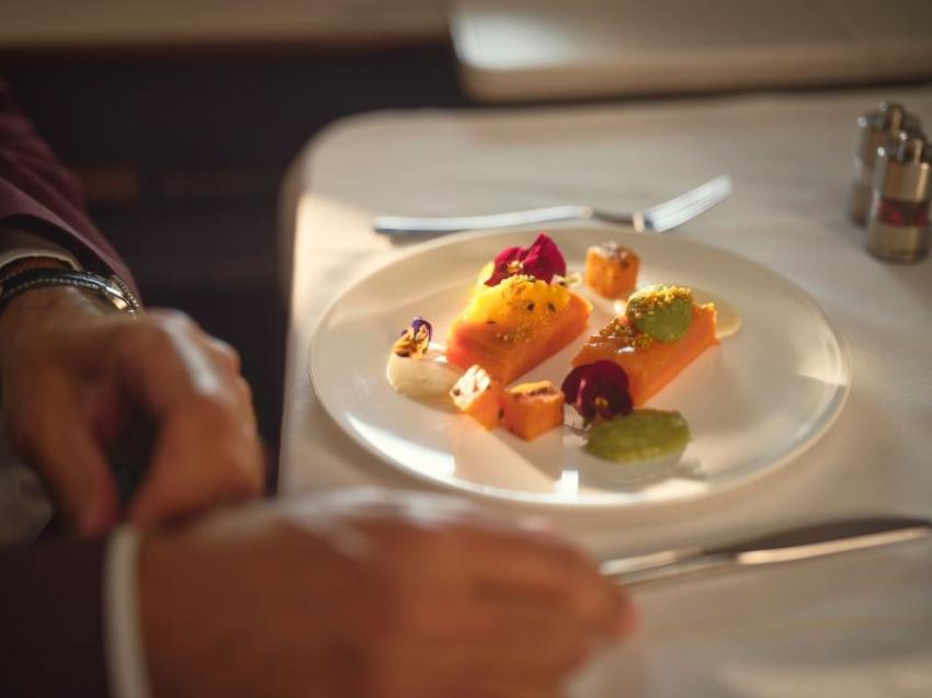 Curated selection of desserts is also part of the upgrade. Photo: Lufthansa