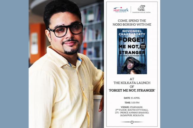 Novoneel Chakraborty to visit Kolkata to talk on his new book Forget Me Not, Stranger