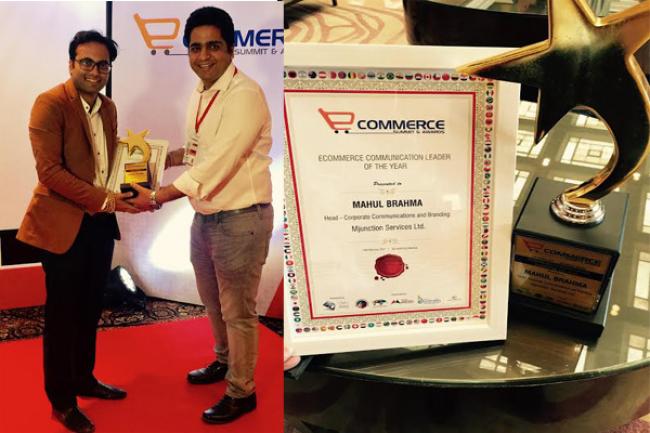 Mahul Brahma wins the E-commerce Communication Leader of the Year Mahul Brahma wins the E-commerce Communication Leader of the Year