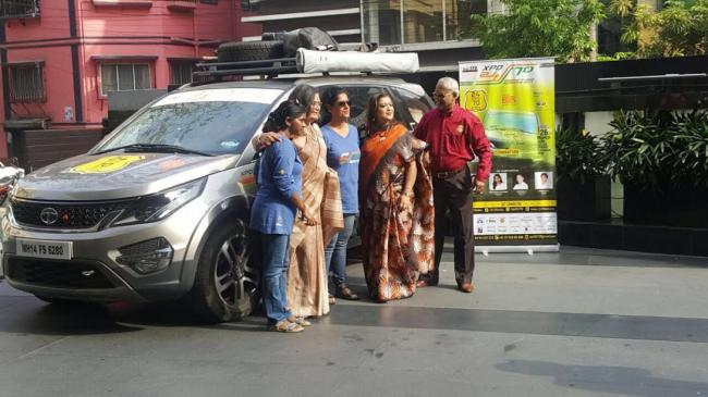 All Women Team Drive a Tata Hexa to Promote Literacy across 24 countries All Women Team Drive a Tata Hexa to Promote Literacy across 24 countries