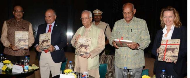 Governor Keshari Nath Tripathi launches Kishan Rungta's book 'Stalking Tigers on Foot' in Kolkata Governor Keshari Nath Tripathi launches Kishan Rungta's book 'Stalking Tigers on Foot' in Kolkata