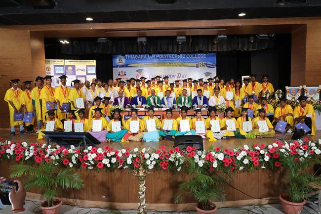Thiagarajar Polytechnic College’s 62nd Graduation Day: 851 diploma graduates, medals for 60 securing top 5 positions each in 12 disciplines