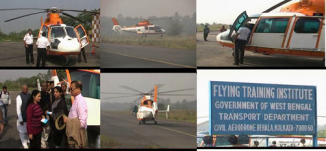 Madan Mitra flags off helicopter service 