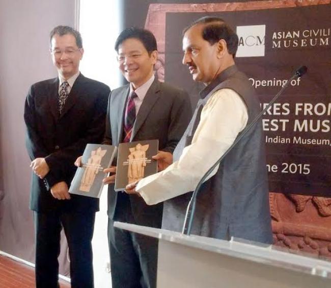 Indian minister inaugurates Buddhist Art Exhibition of priceless artefacts in Singapore 