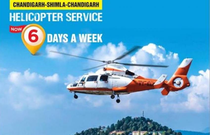 Chandigarh-Shimla helicopter service now flying six days a week