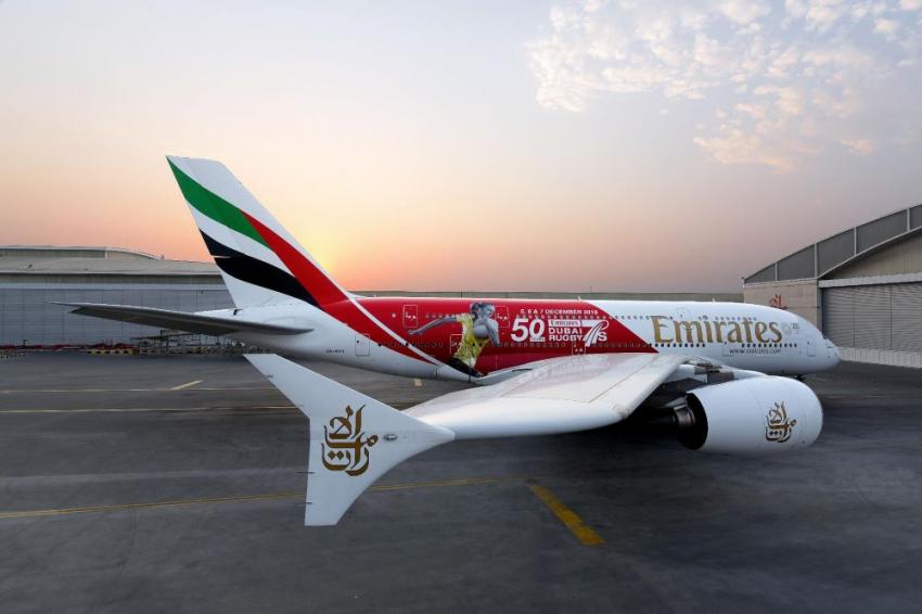 Emirates reveals brand new livery to celebrate Emirates Airline Dubai Rugby's 50th anniversary
