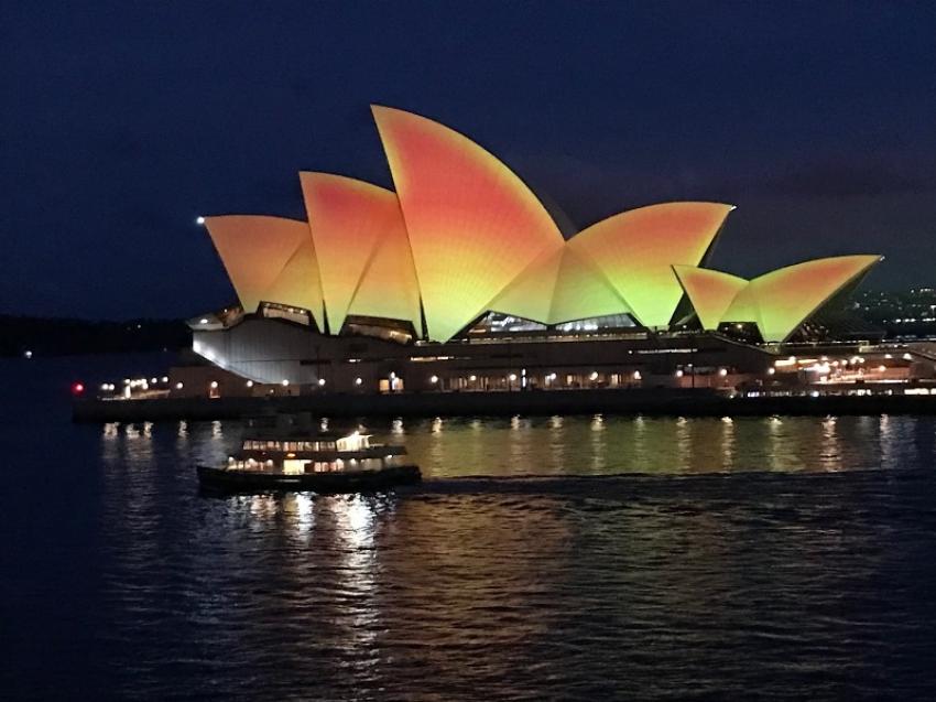 Sydney Opera House glows gold for Diwali 