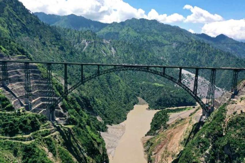 Jammu and Kashmir: Golden Joint of Chenab Bridge inaugurated, locals elated Jammu and Kashmir: Golden Joint of Chenab Bridge inaugurated, locals elated