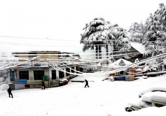 First snowfall in Dalhousie